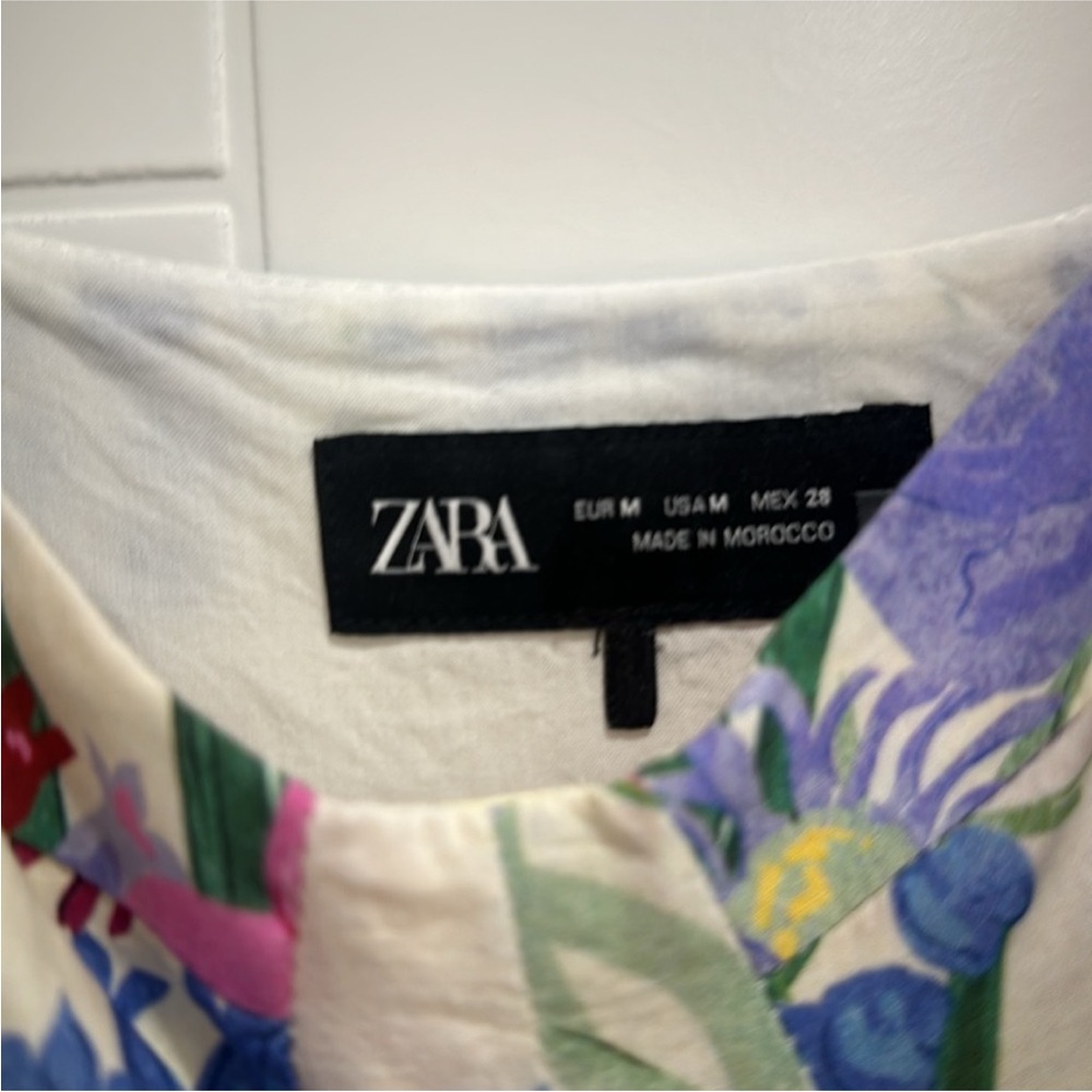 Zara floral print multi-colored dress - Picture 4 of 4